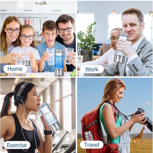 Hydrogen Water Bottle Generator SPE PEM Technology Water Ionizer Rechargeable - Picture 6 of 6